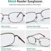 imageEyekepper Metal Frame Spring Hinged Arms Reading Glasses 3 Pair Brown Valupac Metal Readers 100Brown