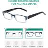imageEyekepper Reading Glasses4 Pack Include Reading Sunglasses for Women Men Reading Under The SunTwoTone Reader EyeglassesBlue4pcs All Clear Lens