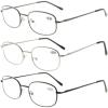 imageEyekepper 3pack Reading Glasses Men Women Metal Full Frame Readers 103 Pcs Mix