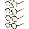 imageEyekepper 4 Packing Retro Design Glasses for Women Reading  Vintage Reading Eyeglasses Small Lens Readers Men 200Blue Light Blockingb404 Pairs
