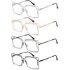 imageEyekepper 4pack Reading Glasses Thin Metal Hollow Frame Women Men Readers4 Pack Mix Color