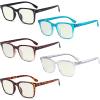 imageEyekepper 5 Pack Large Reading Glasses  Square Readers for Men Women Reading 125Blue Light Blockingb405 Pairs