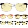 imageEyekepper 5 Packing Reading Glasses Women Large Frame Readers Men 350Blue Light Blockingb605 Pairs