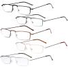 imageEyekepper 5Pack Stainless Steel Frame Halfeye Style Reading Glasses Readers GunmetalMix
