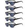 imageEyekepper Classic Reading Glasses for Men 5 Pack Spring Hinges Readers5pcs All Grey Lens