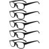 imageEyekepper Classic Reading Glasses for Men 5 Pack Spring Hinges ReadersBlack5pcs