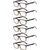 6 Pairs Black/Tortoise
