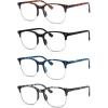 imageEyekepper Reading Glasses Women Men 4Pack Design Semirim Readers Eyeglasses 1754pcsmix