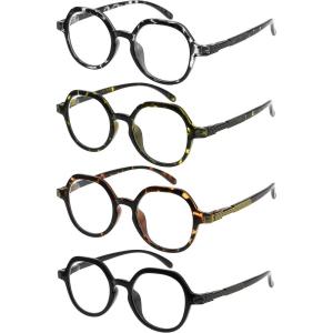 imageEyekepper 4 Packing Retro Design Glasses for Women Reading  Vintage Reading Eyeglasses Small Lens Readers Men 2004pcsmix