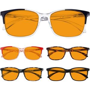 imageEyekepper 5 Packing Reading Glasses Women Large Frame Readers Men 350Blue Light Blockingb985 Pairs