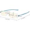 imageEyekepper 6Pack Mix Color Small Lenes Rimless Reading Glasses Women  Frameless Reader Eyeglasses for Men Reading 200Blue Light Blockingb408 Pairs