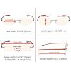imageEyekepper 6Pack Mix Color Small Lenes Rimless Reading Glasses Women  Frameless Reader Eyeglasses for Men Reading 200Blue Light Blockingb408 Pairs