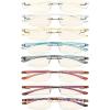 imageEyekepper 6Pack Mix Color Small Lenes Rimless Reading Glasses Women  Frameless Reader Eyeglasses for Men Reading 200Blue Light Blockingb408 Pairs