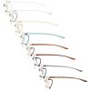 imageEyekepper 6Pack Mix Color Small Lenes Rimless Reading Glasses Women  Frameless Reader Eyeglasses for Men Reading 200Blue Light Blockingb408 Pairs