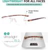 imageEyekepper 6Pack Mix Color Small Lenes Rimless Reading Glasses Women  Frameless Reader Eyeglasses for Men Reading 200Mix