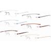 imageEyekepper 6Pack Mix Color Small Lenes Rimless Reading Glasses Women  Frameless Reader Eyeglasses for Men Reading 200Mix