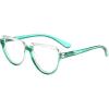 imageEyekepper Eyeglasses for Women Reading Large Frame  Oversize Ladies Half Moon Design Readers  TransparentBlack 175TransparentGreen