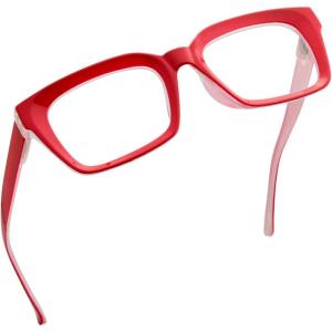 imageEyekepper Ladies Reading Glasses  Oversized Square Design Readers for Women TortoiseRed
