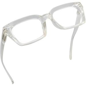 imageEyekepper Ladies Reading Glasses  Oversized Square Design Readers for Women TortoiseTransparent