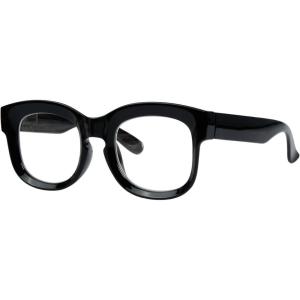 imageEyekepper Large Frame Glasses for Women Reading  Oversize Reading Eyeglasses Readers  Transparent 100Black