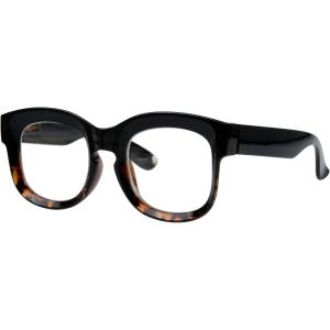 imageEyekepper Large Frame Glasses for Women Reading  Oversize Reading Eyeglasses Readers  Transparent 100BlackTortoise