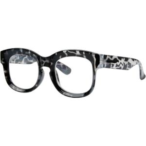 imageEyekepper Large Frame Glasses for Women Reading  Oversize Reading Eyeglasses Readers  Transparent 100Grey Tortoise