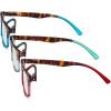 imageEyekepper 3 Pack Ladies Reading Glasses  Stylish Readers for Women Reading3 Pairs Mix