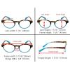 imageEyekepper 3 Pack Round Reading Glasses Oval Stylish Reader Eyeglasses for Women Reading 2503 Pairs Mix