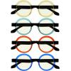 imageEyekepper 4 Pack Round Reading Glasses for Women Retro Readers Eyeglasses 250Cblue Light Blockingb404 Pairs