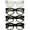 imageEyekepper 4 Packing Large Frame Glasses for Women Reading  Oversize Reading Eyeglasses Readers 300Blue Light Blockingb404 Pairs
