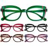 imageEyekepper 5pack Cat Eye Reading Glasses for Women Cute Reader 055 Pack Mix Color