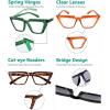 imageEyekepper 5pack Reading Glasses for Women Cat Eye Readers Large Design5 Pack Mix Color
