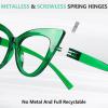 imageEyekepper Huge Metalless Reading Glasses with Screwless Spring Hinges 6 Pack Oversized Readers for Women 1506 Pack Mix Color  B