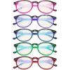 imageEyekepper Oval Spring Hinges Ladies Reading Glasses 150 Tortoise Frame Round Reader Eyeglasses for Women ReadingBlue Light Blockingb405 Pairs