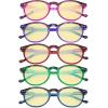 imageEyekepper Oval Spring Hinges Ladies Reading Glasses 150 Tortoise Frame Round Reader Eyeglasses for Women ReadingBlue Light Blockingb605 Pairs