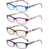 imageEyekepper 4 Pack Ladies Reading Glasses  Polka Dots Fashion Readers for Women Reading4 Pairs Mix