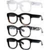 imageEyekepper 4 Packing Large Frame Glasses for Women Reading  Oversize Reading Eyeglasses Readers 3004pcsmix
