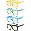 imageEyekepper 4pack Design Reading Glasses for Women Reading  Square Readers Men 175Blue Light Blocking Reading Glasses