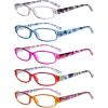 imageEyekepper 5 Pack Ladies Reading Glasses with Pattern Arms  Design Readers for Women Reading 1755 Pairs Mix