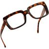 imageEyekepper Stylish Reading Glasses Women  Oversized Square Readers Black 275Tortoise