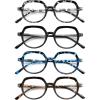 imageEyekepper Vintage 4pack Reading Glasses for Women Reading  Ladies Retro Readers4 Pairs Mix