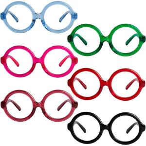 imageEyekepper 4 Pack Oversized Round Reading Glasses for Men Women Retro Readers1006 Pack Mix Color