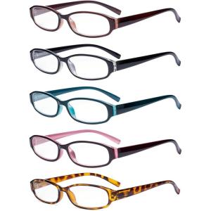 imageEyekepper 5 Pack Reading Glasses  Great Value Small Readers for Women Reading 2755 Pairs Mix