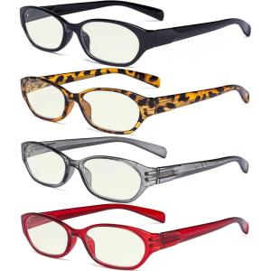 imageEyekepper 5 Pack Reading Glasses Women  Spring Hinge Ladies Readers 250Blue Light Blockingb404 Pairs