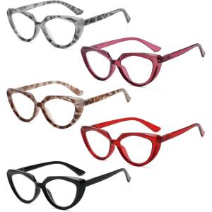 imageEyekepper 5pack Reading Glasses For Women Cat Eye Readers5 Pack Mix Color