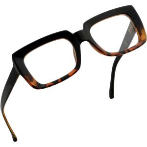 imageEyekepper Stylish Reading Glasses Women  Oversized Square Readers Black 275BlackTortoise