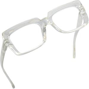 imageEyekepper Stylish Reading Glasses Women  Oversized Square Readers Black 275Transparent
