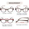 imageEyekeppe 4 Pack Reading Glasses Polka Dots Pattern Oval Round Readers for Women Reading 3504pcsmix
