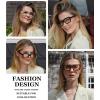 imageEyekepper 4 Pack Ladies Reading Glasses  Stylish Oversized Square Readers for WomenBlue Light Blockingb404 Pairs