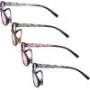 imageEyekepper 4 Pack Print Womens Reading Glasses  Ladies Fashion Small Readers for Women Reading 250Blue Light Blockingb404 Pairs